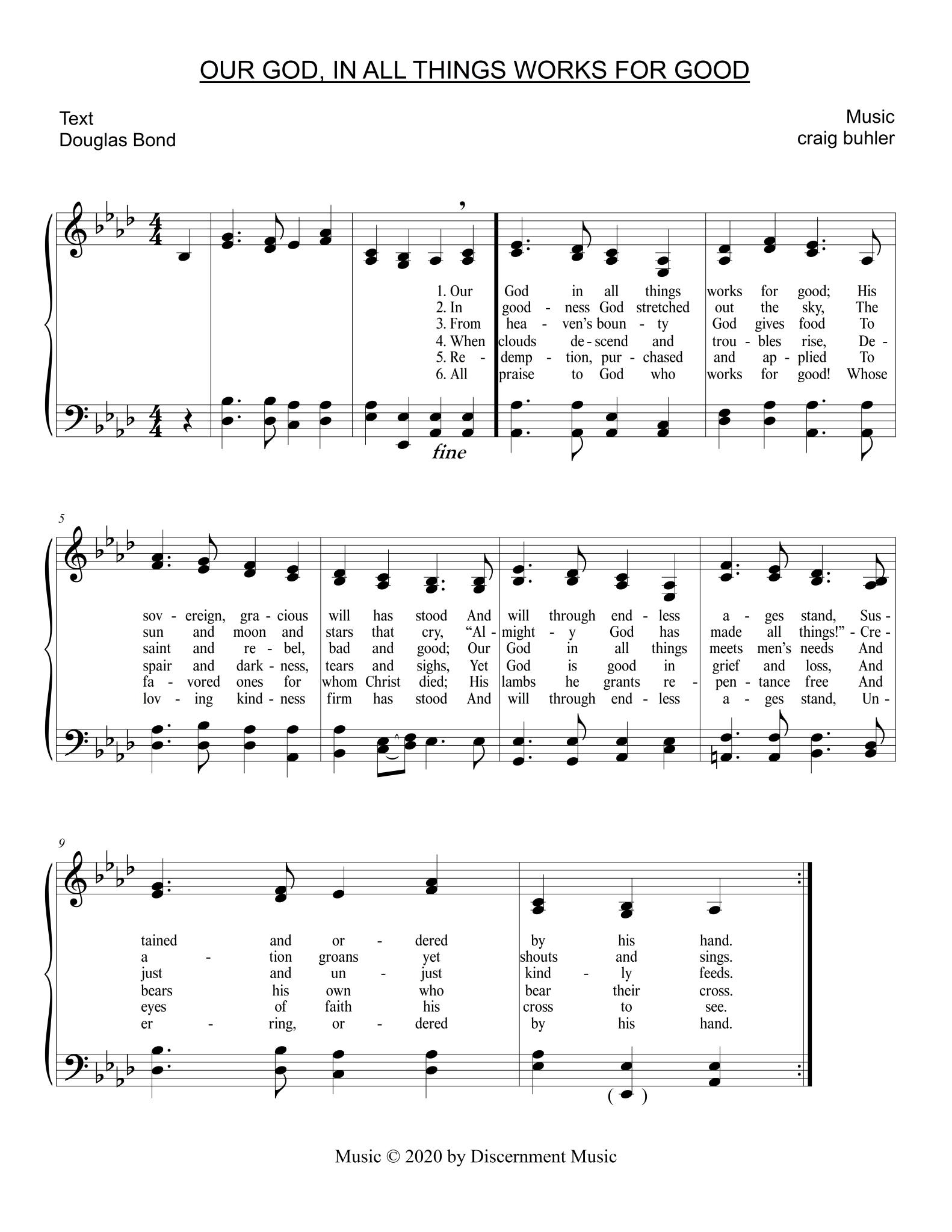 OUR GOD IN ALL THINGS WORKS FOR GOOD two